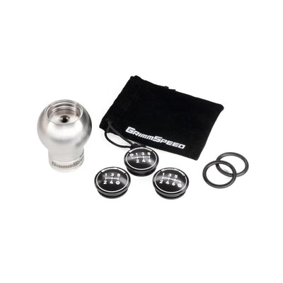 GrimmSpeed Swap-Top Weighted Bulb Shift Knob - Stainless Steel