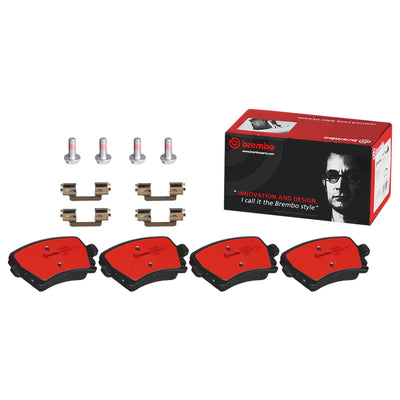 Brembo 08-09 Audi TT Quattro/09-15 TTS Quattro/15-20 GTI Rear Premium NAO Ceramic OE Equivalent Pad