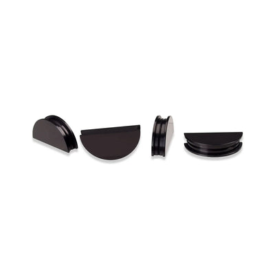 IAG Half Moon Valve Cover Cam Seals (4) For 2002-06 Subaru WRX / STI / FXT / LGT (Black Finish)