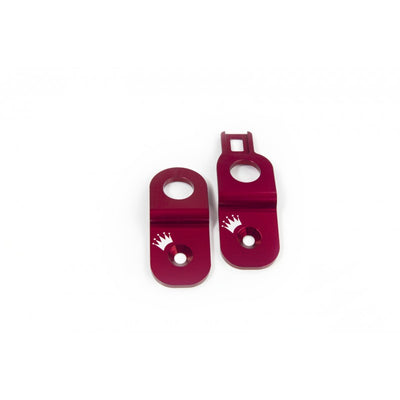 TurboXS Radiator Stay PAIR; 2002-2007 WRX; 2004-2007 STi; w/ OEM Hood Prop Mounting Hole; Red