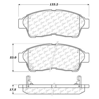 PosiQuiet Toyota Rav4 Front Extended Wear Brake Pads
