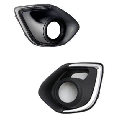 LH FRONT BUMPER INSERT FOG LAMP BEZEL; CHROME MITSUBISHI OUTLANDER SPORT/RVR 1315