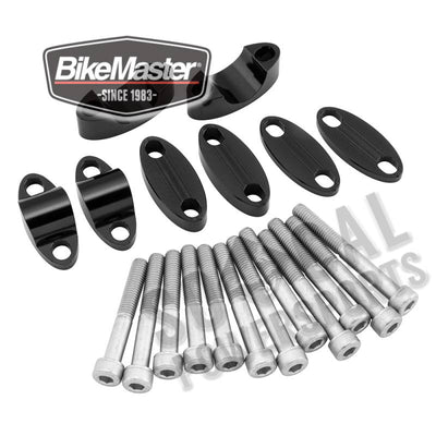 BikeMaster Aluminum Handlebar Risers 1-1/8in - Black