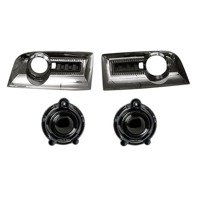 LH FRONT BUMPER INSERT FOG LMP BEZEL CHR TERRAIN 1015