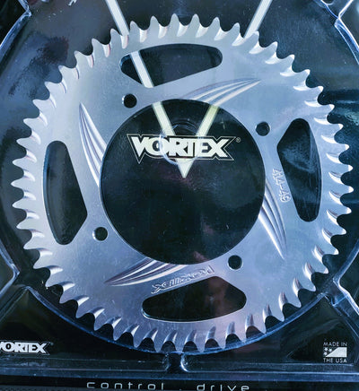 Vortex Racing Aluminum Rear Sprocket 420 49 Tooth- Silver
