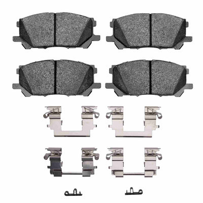 R1 04-09 Toyota Highlander Hybrid Front Semi Met Brake Pads and Hardware Kit