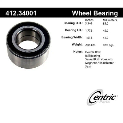 Centric Standard Ball Bearing - Front/Rear