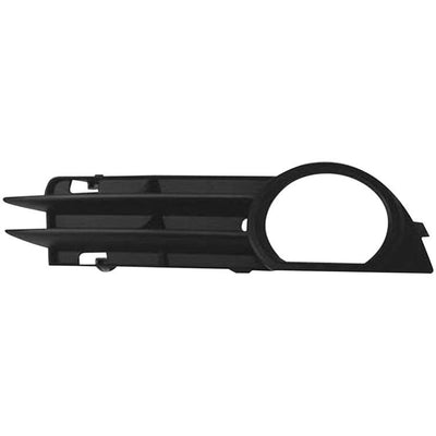 LH FRONT BUMPER INSERT W/O SPORT PKG; W/FOG LAMPS; MATTE BLACK AUDI A3 0609