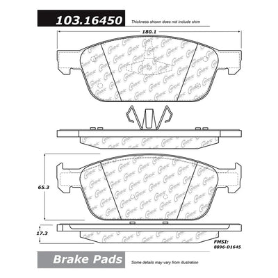 Centric C-Tek 13-16 Ford Focus Ceramic Front Brake Pads