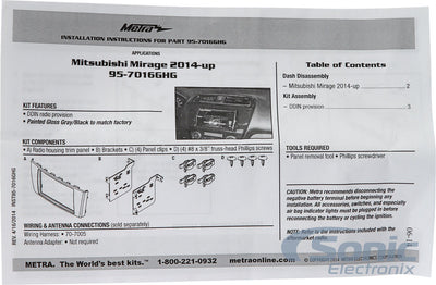MITSUBISHI MIRAGE 14-UP DDIN