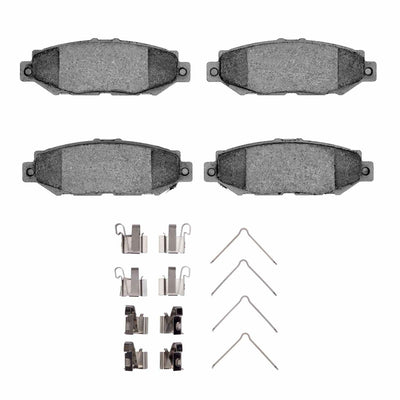 R1 92-00 Toyota Supra Rear Semi Met Brake Pads and Hardware Kit