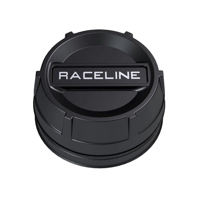 Raceline Center Cap - 4X137/156 - Satin Black w/Decal Pack