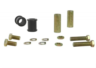 Control arm - upper rear inner bushing 2 Bushings 2 Tubes 4 Bolts 4 Washers 4 Nuts Grease