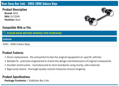 STABILIZER BAR LINK KIT