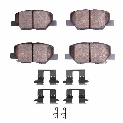 R1 13-25 Mitsubishi Asx (Mexico) Rear Semi Met Brake Pads and Hardware Kit