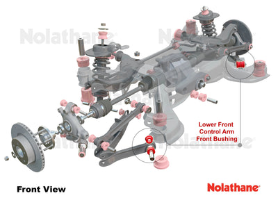 Control arm - lower front inner bushing 2 Shell Bushings 2 Tubes Grease