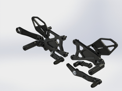 Vortex Racing Rearsets Replacement Heel Guard-Shift Bracket- Black