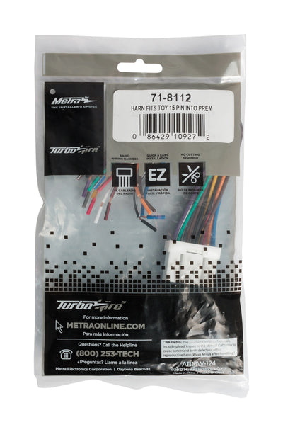 TOYOTA 15 PIN INTO PREM RADIO