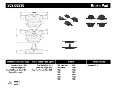 Prem Ceramic Brake Pad Shims & Hardware