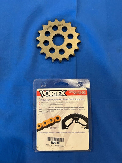 Vortex Racing Steel Front Sprocket 530 18 Tooth- Silver