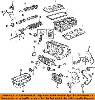 CHRYPAA:122(2.0L)1996CC SOHC ENG.(1996) VALVE COVER SET