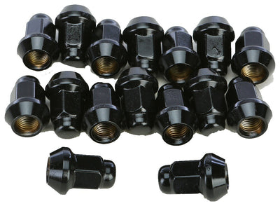 Raceline Conical Lug Nuts - 3/8in-24 - 16 Pack - Black