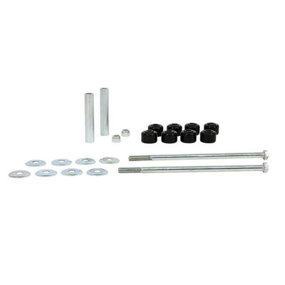 Sway bar - link 8 Bushings 2 Tubes 2 Bolts 8 Washers 2 Nuts Grease