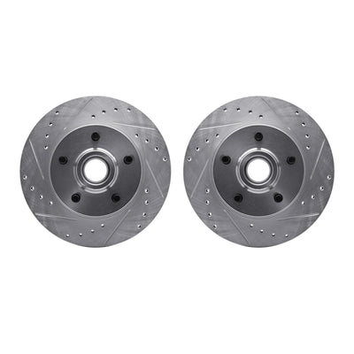 R1 1988-91 GMC C1500 Front Drill & Slot Silver Rotors