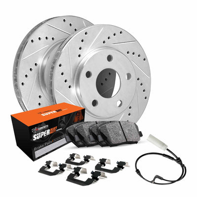 R1 19-26 Mercedes-Benz Sprinter 4500 Front Drill & Slot Silver Rotors w/Super Duty Pads/Hardware