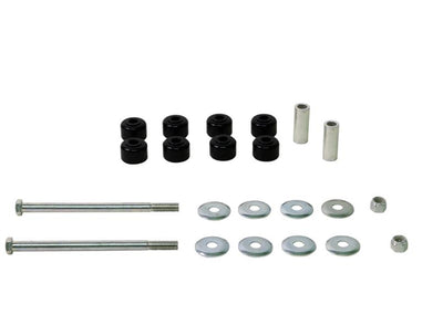 Sway bar - link 8 Bushings 2 Tubes 2 Bolts 8 Washers 2 Nuts Grease