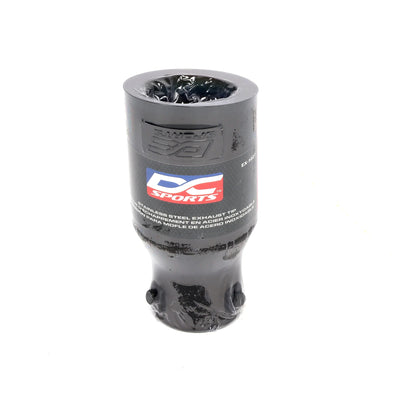 DC Sport Black Polished Stainless Universal Bolt On Exhaust Tip 2.5 Inlet 3.5 Outlet