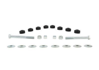 Sway bar - link 8 Bushings 2 Tubes 2 Bolts 8 Washers 2 Nuts Install Guide