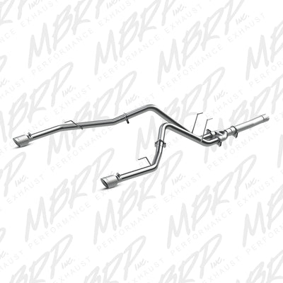 MBRP MBRP T409 Stainless Steel 2.5 Filter Back Dual Split Rear S6171409 S6171409