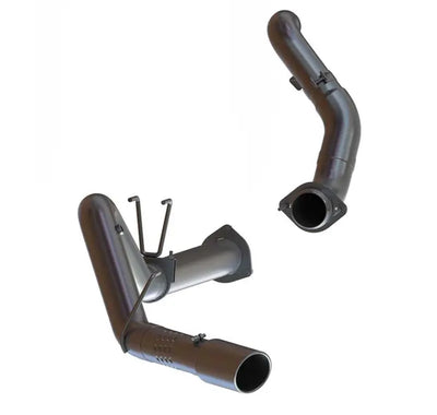 MBRP MBRP T409 Stainless Steel 4 Filter Back Single Side Exit Down Pipe S6286409 S6286409