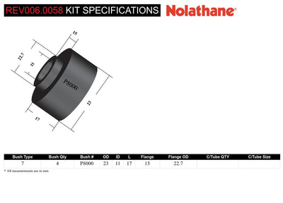 Sway bar - link upper bushing 4 Bushings