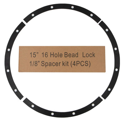 Raceline Beadlock Ring Spacer Kit -15in - 20 Hole - 4 pcs - Black