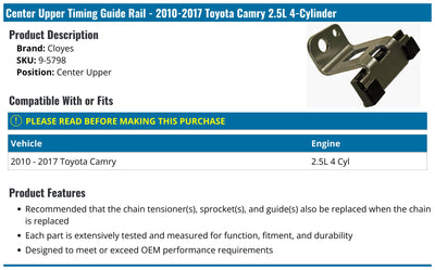 CHAIN GUIDE, 2009-2019/LEXUS, SCION
