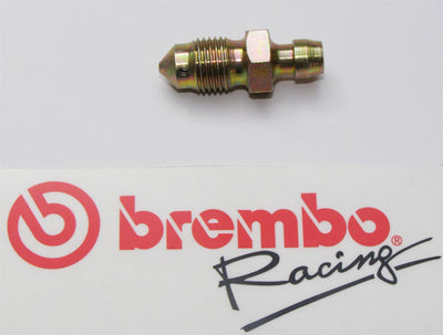 Brembo M10x1.0 29mm Zinc Racing Caliper Bleeder Screw - Silver
