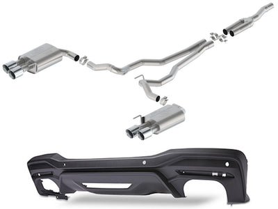 Ford PerformanceMustang 5.0L Touring Non-Active Axle-Back w /GT Valance - Chrome Tip M-5230-M5TCV