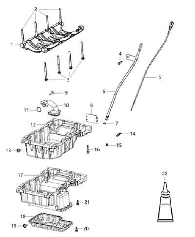 Mopar HEX FLANGE HEAD BOLT 6509563AA