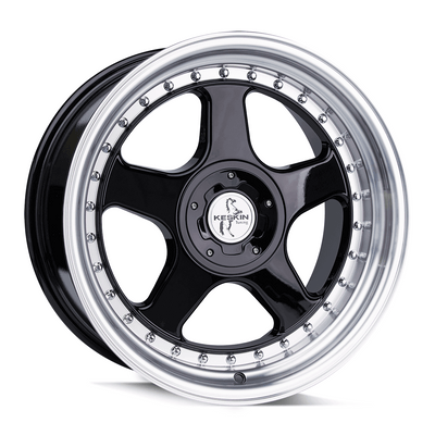 KT1 18x8.5 5x112/5x120 +35 Black Lip Polish Wheel