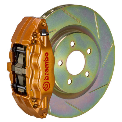 4-Piston Gold Caliper Kit w/ 326mm Slotted Rotors