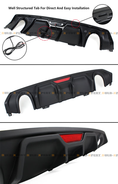 Rear Bumper Diffuser with Red LED 3rd Brake Light