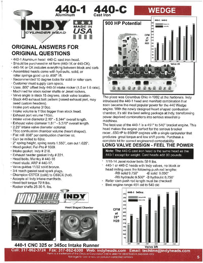 440-1 Max Wedge Assembled Aluminum Cylinder Head