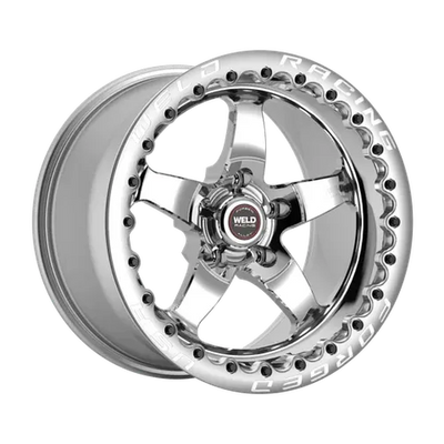 Weld S71 15x11.33 / 5x115 Conical Lug / 6.5in BS Black Wheel 3.18in ID (Medium) - Single Beadlock