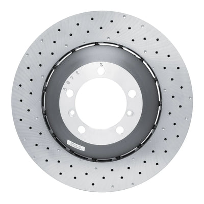 R1 Concepts Hi-Carbon Alloy GEOMET Coated Rotor - Drilled Fits Porsche 911