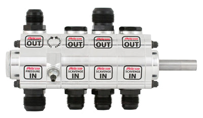 Peterson Fluid Systems R4 4-Stage Oil Pump - Left Side Mount - Rear Drive Drag - Front Pressure