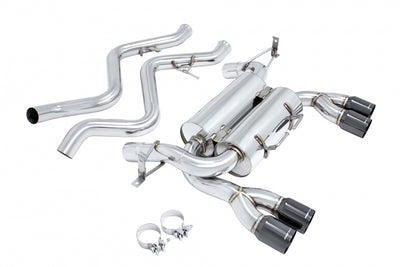 Megan Axle Back Exhaust BMW M3 E92 2008-2013 (Do not fit E93 M3 Convertible) Black Chrome Tips