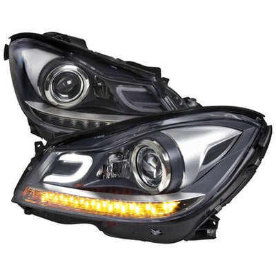 C CLASS PROJECTOR HEADLIGHTS BLACK