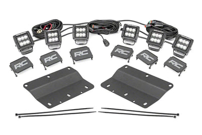 LED Light Kit | Fog Mount | Triple 2" Black Pair | Spot/Flood | Ford Bronco (21-26)